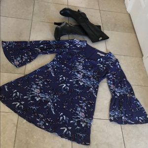 Loft Flare Sleeve Dress